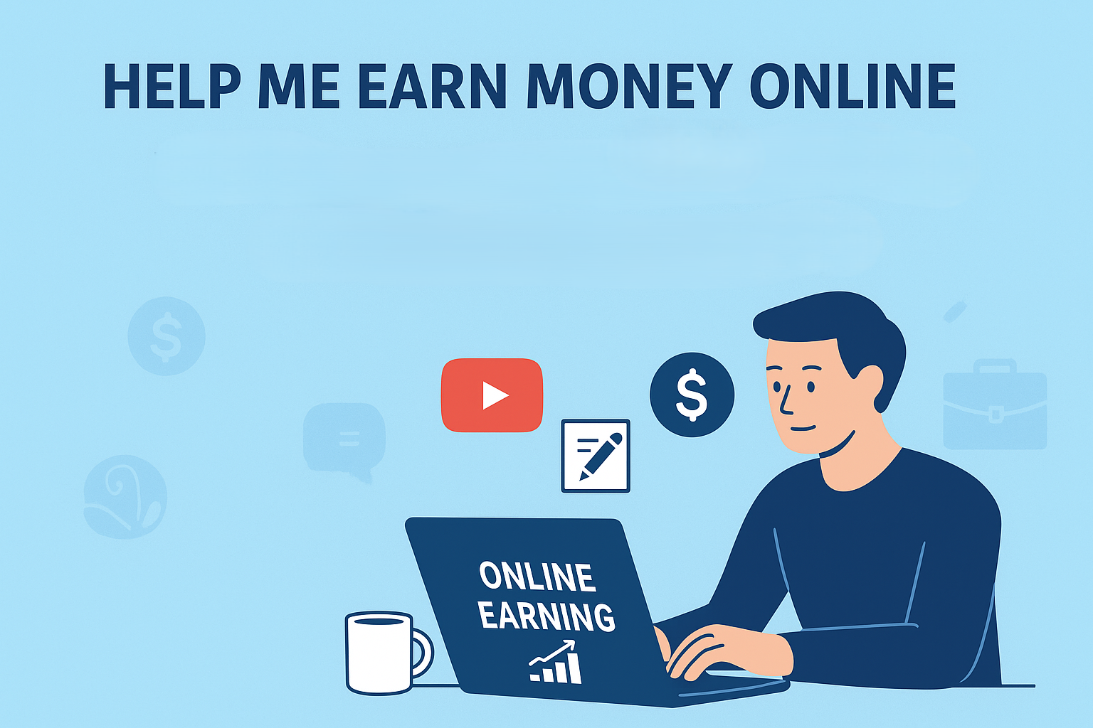 Help me earn money online ब्लॉगिंग, यूट्यूब, फ्रीलांसिंग और अफिलिएट से पैसे कमाने का तरीका